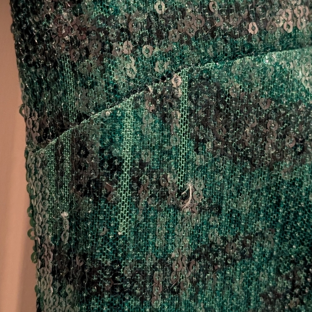 The Wof Gang Green Sequin Long Sleeve Dress - Picture 7 of 14